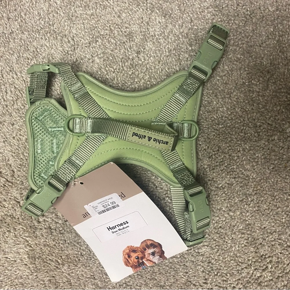 🆕Archie & Alfred Green Dog Harness